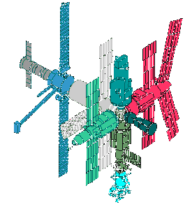 Illustration of the Mir Space Station